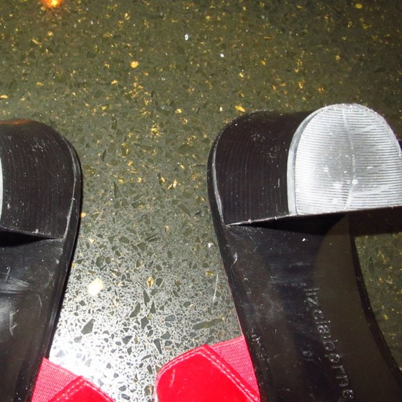 LIZ CLAIBORNE WOMEN'S HIGH HEEL SANDAL RED PATENT - Picture 7 of 8